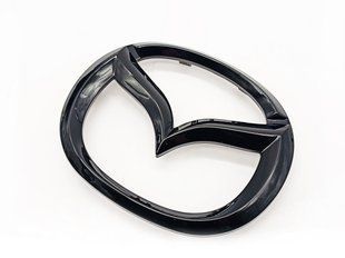 Автологотип емблеми Mazda 3 14-16 седан на кришку багажника чорний глянець 521957 фото