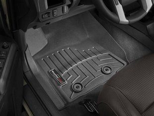 3D килимки для Toyota Tacoma 2018- АКПП чорні передні WeatherTech 4412991 98352 фото