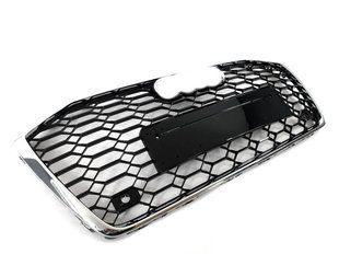 Решітка радіатора на Audi A6 C8 2018-2023 стиль RS6 Chrome Black 427317 фото