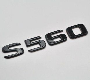 Автологотип емблема напис Mercedes S560 Black Package чорний глянець 416767 фото