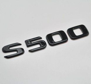 Автологотип емблема напис Mercedes S500 Black Package чорний глянець 416765 фото