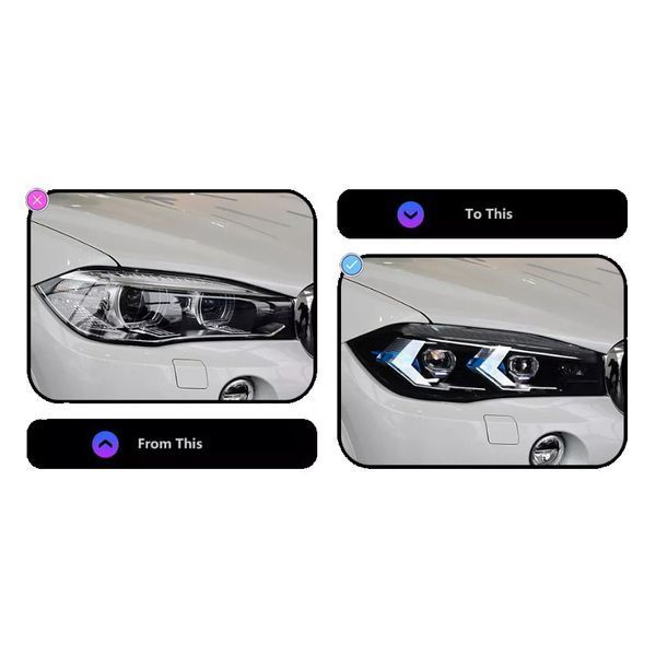 Передні фари на BMW X5 F15 2013-2018 FULL LED стиль G05 2024 430814 фото