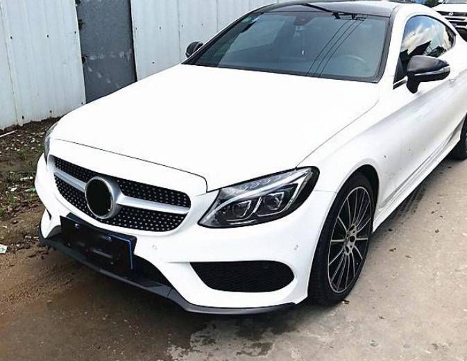 Накладки переднего бампера для Mercedes-Benz C-class W205 2014-2018 AMG-Line под заказ 356770 фото