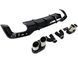 Диффузор (заднего бампера) Full Black/Chrome Pipe (в стиле S5+ Led стоп) на Audi A5 2020- 429705 фото 1