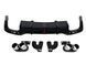 Диффузор (заднего бампера) Full Black/Chrome Pipe (в стиле S5+ Led стоп) на Audi A5 2020- 429705 фото 4