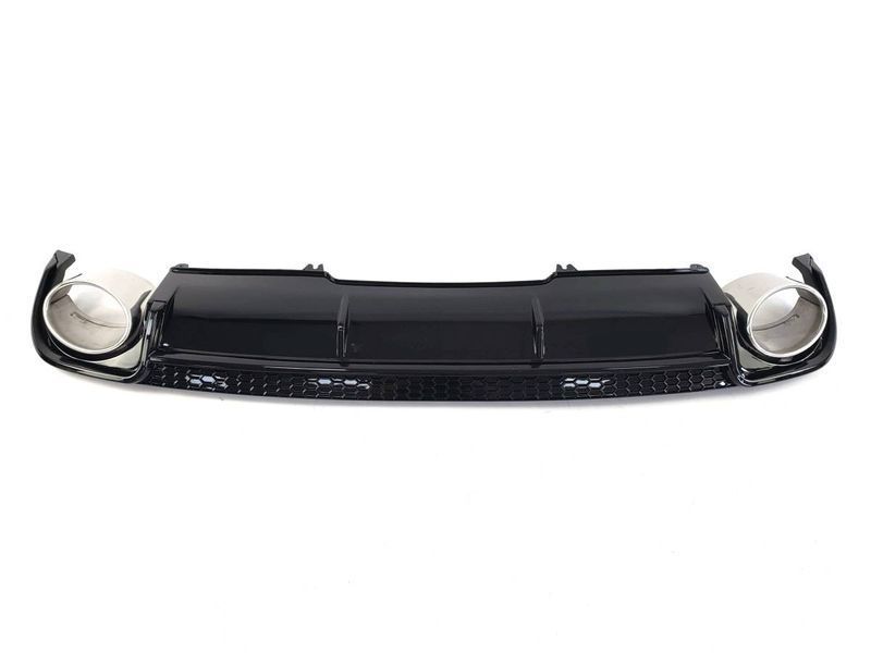 Диффузор (заднего бампера) Full Black/Chrome Pipe (в стиле RS4) на Audi A4 B9 2015-2019 427791 фото Диффузор (заднего бампера) Full Black/Chrome Pipe (в стиле RS4) на Audi A4 B9 2015-2019 427791 фото