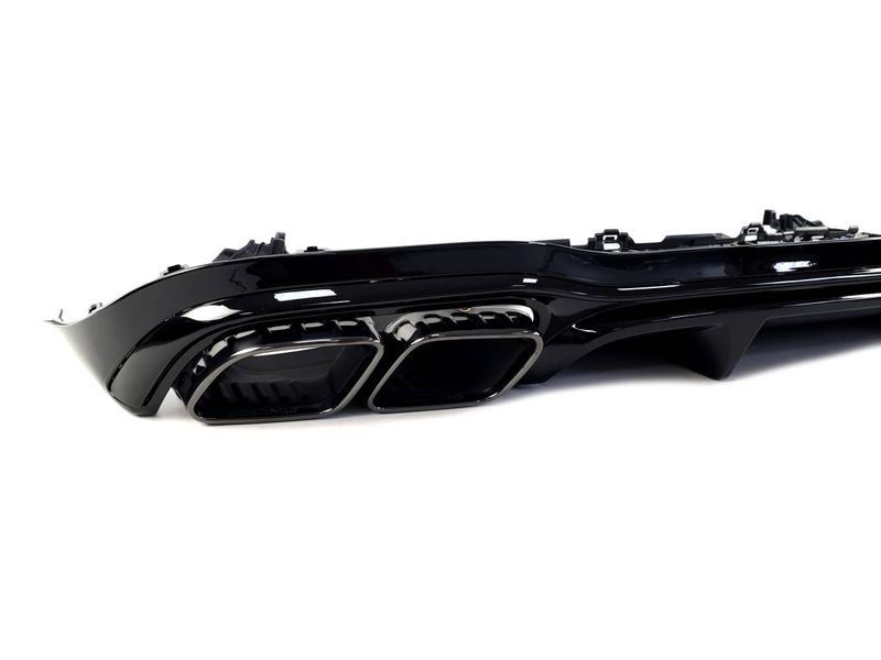 Диффузор (заднего бампера) Full Black (стиль E63) Sedan AMG на Mercedes E-class W213 2020-2023 427867 фото