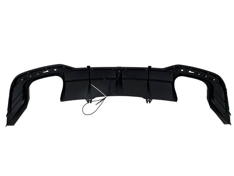 Диффузор (заднего бампера) Full Black/Chrome Pipe (в стиле S5+ Led стоп) на Audi A5 2020- 429705 фото