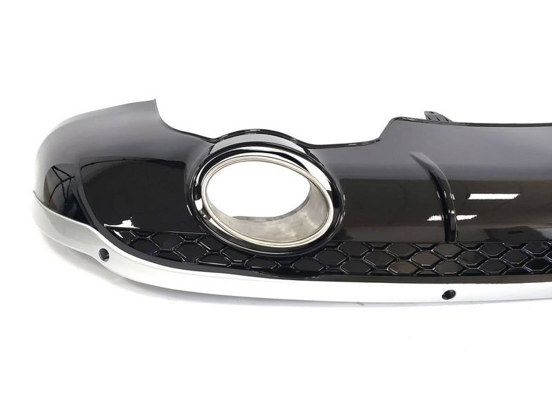 Диффузор (заднего бампера) Black Silver/Chrome Pipe (в стиле RSQ5) на Audi Q5 2012-2016 427801 фото