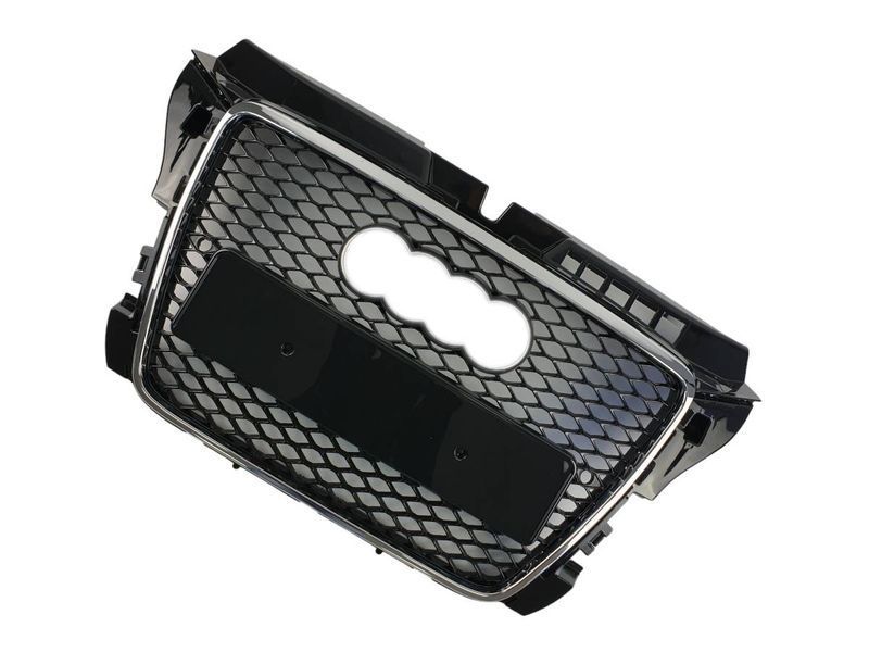 Решітка радіатора на Audi A3 2008-2012 стиль RS3 Chrome Black 427266 фото