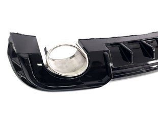 Диффузор (заднего бампера) Full Black / Chrome Pipe (в стиле RS3) Sedan S-Line на Audi A3 2016-2020 427786 фото