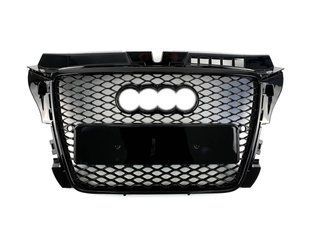 Решітка радіатора на Audi A3 2008-2012 стиль RS3 Black 427269 фото