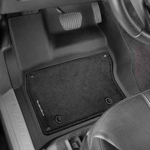 3D килимки для Land Rover Range Rover, Range Rover Sport 2013-, Discovery 2016- чорні передні, тканина WeatherTech 444801CPT 98234 фото