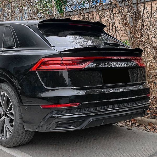 Спойлер на машину Audi Q8 2018- V1 верхний черный глянец 431286 фото