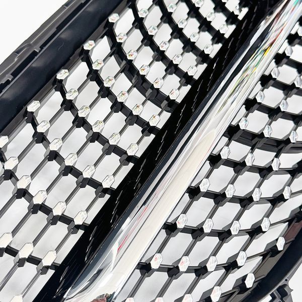 Решітка радіатора на Mercedes E-class W213 2016-2020 Black стиль Diamond під камеру 522624 фото