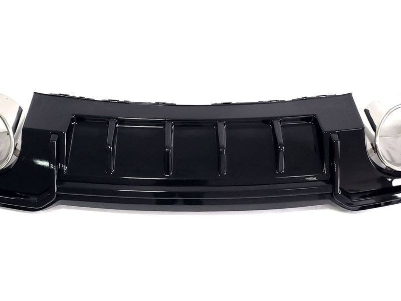 Диффузор (заднего бампера) Full Black / Chrome Pipe (в стиле RS3) Sedan S-Line на Audi A3 2016-2020 427786 фото