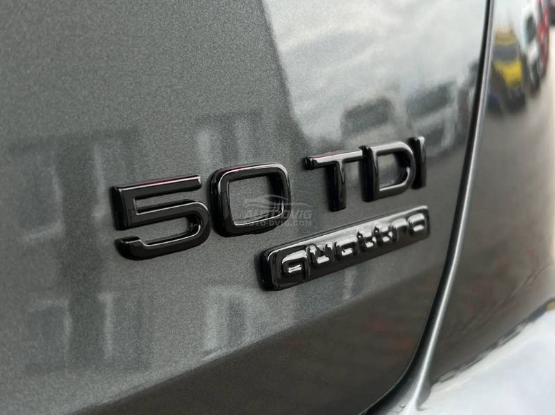 Автологотип шильдик эмблема надпись Audi 50TDI Black Еdition на крышку багажника 418258 фото