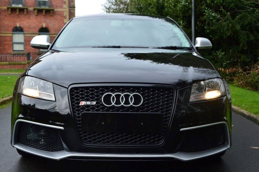 Решітка радіатора на Audi A3 2008-2012 стиль RS3 Black 427269 фото