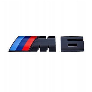 Автологотип емблема напис BMW M6 Black Shadow Edition глянець на кришку багажника 409093 фото