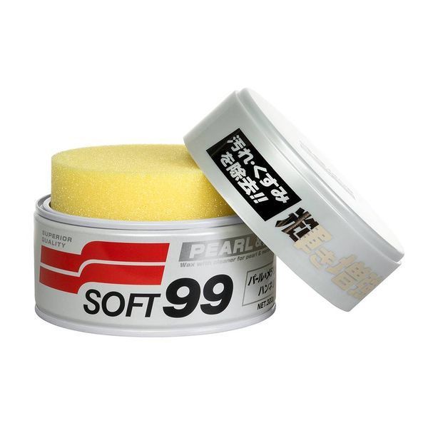 Віск Soft99 Pearl & Metalik Soft Wax 320 г для очищення світлих авто 417655 фото