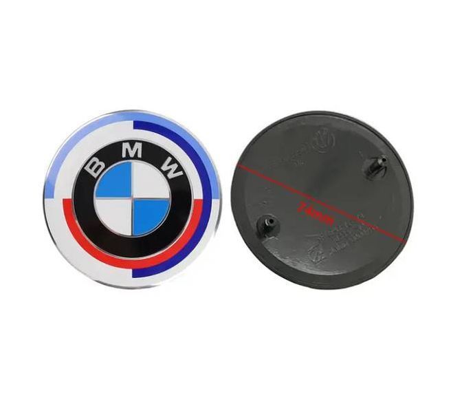 Емблема на кришку багажника BMW M's 50th ювілейний 74мм 408856 фото