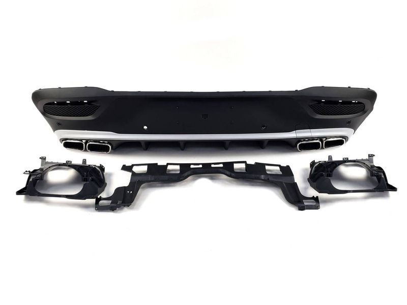 Диффузор (заднего бампера) Silver Black / Chrome Pipe (стиль GLE63 AMG) на Mercedes GLE-class Coupe C167 2019-2023 428471 фото Диффузор (заднего бампера) Silver Black / Chrome Pipe (стиль GLE63 AMG) на Mercedes GLE-class Coupe C167 2019-2023 428471 фото
