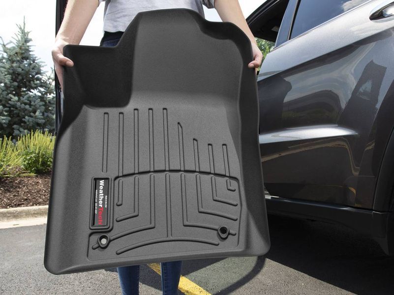 3D килимки для Mitsubishi Outlander 2015- PHEV чорні передні WeatherTech 4413071 98300 фото