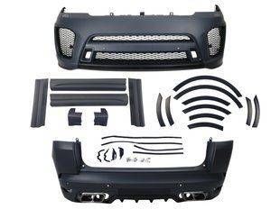 Комплект обвеса передний и задний бампер на Land Rover Range Rover Sport 2017-2022 в стиле SVR V1 428590 фото