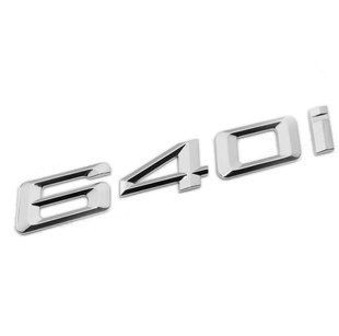 Автологотип емблема напис BMW 640i хром 426288 фото