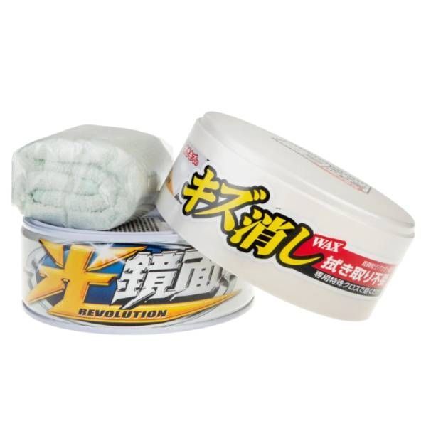 Воск антицарапин Soft99 New Scratch Clear Wax "Mirror Finish" White 200 г для белых авто 417690 фото
