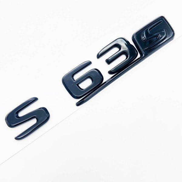 Автологотип емблема напис Mercedes S63s Black Package чорний глянець 414141 фото