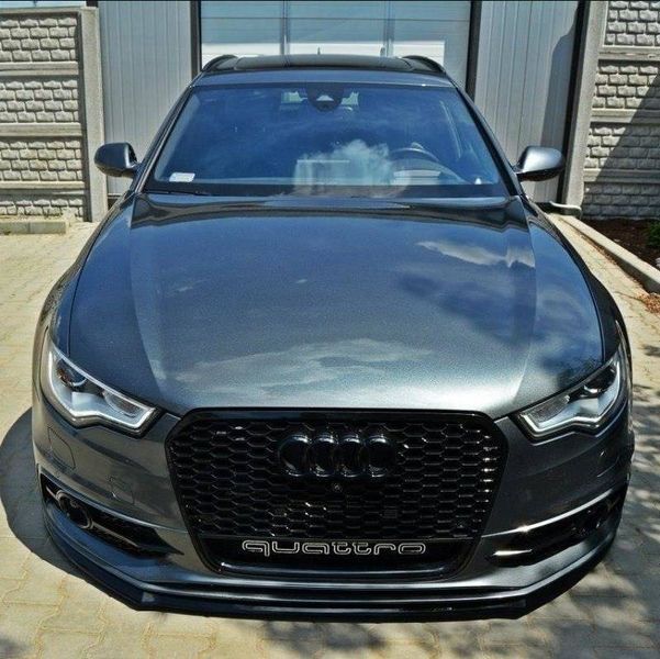Автологотип черная эмблема Audi A6 C7 2010-2014 Black Edition в решетку радиатора 4K5853601 232871 фото