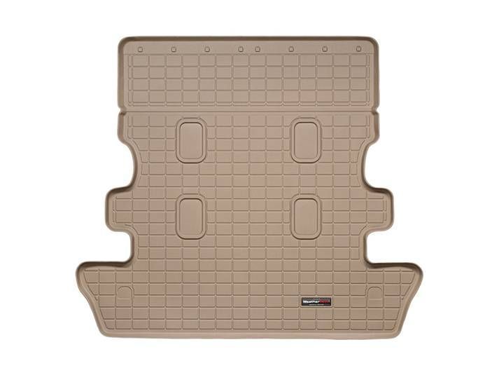 Коврик в багажник для Toyota Land Cruiser 200, Lexus LX 570 2007- 7 мест бежевые WeatherTech 41356 46048 фото