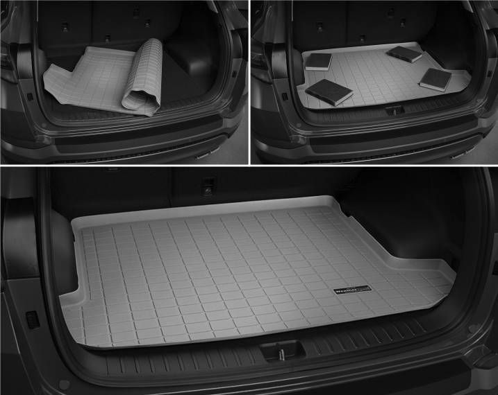 Коврик в багажник для Toyota Land Cruiser 200, Lexus LX 570 2007- 7 мест бежевые WeatherTech 41356 46048 фото