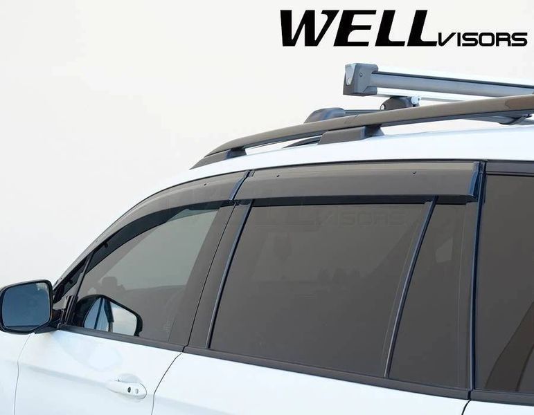 Дефлекторы окон на Honda Passport 2019- с черным молдингом WELLvisors 3-847HD043 362420 фото
