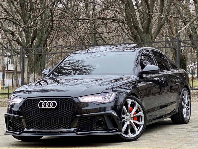 Решітка радіатора на Audi A6 C7 2011-2014 стиль RS6 Black 427300 фото