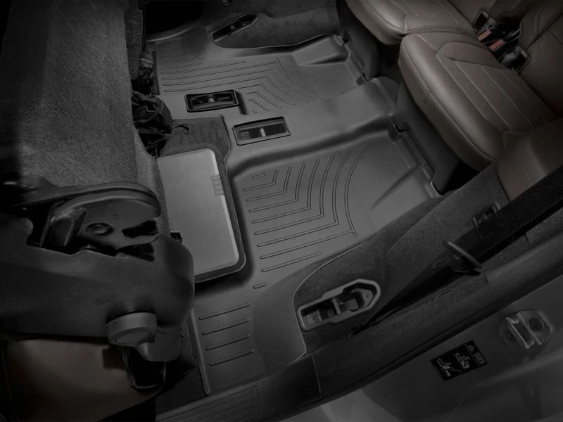 3D килимки для Mercedes GL-class, GLS-class X166 2012- чорні 3 ряд WeatherTech 444013 46599 фото