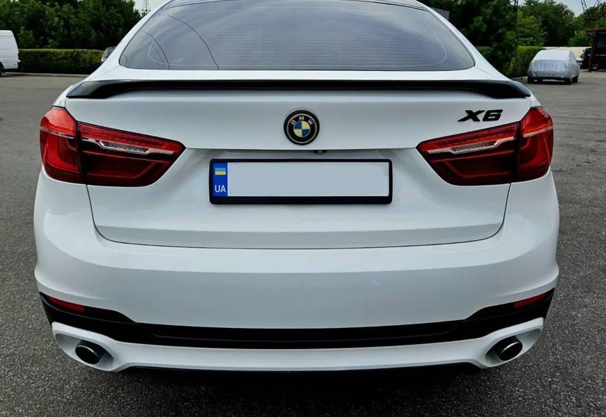 Спойлер на машину BMW X6 F16 2014-2018 черный глянец V2 428802 фото