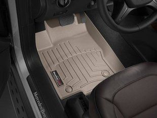 3D килимки для Mercedes GL, GLS-class X166, M, GLE-class W166 2012- бежеві передні WeatherTech 454011 46614 фото
