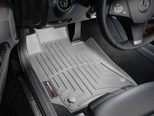 3D килимки для Mercedes E-class W212 2009-2016, CLS-class 2011- сірі передні WeatherTech 462581 141705 фото
