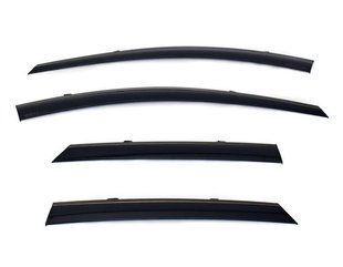 Дефлекторы окон на Toyota BZ4X, Subaru Solterra 2023- с черным молдингом 3-847TY073 416656 фото