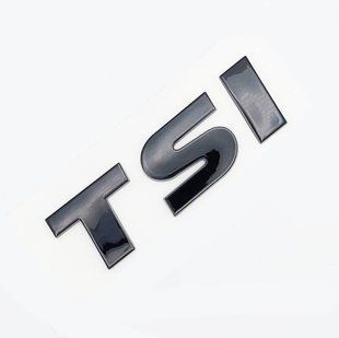 Автологотип емблема напис Volkswagen TSI чорний на кришку багажника 418632 фото