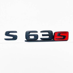 Автологотип емблема напис Mercedes S63s Black Package чорний глянець 414142 фото