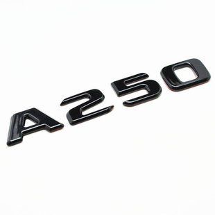 Автологотип емблема напис Mercedes A250 Black чорний глянець 417497 фото
