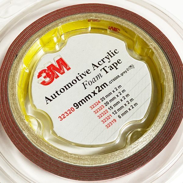 Двухсторонний скотч 3M серый 9мм x 2м толщина 0.8мм 521495 фото