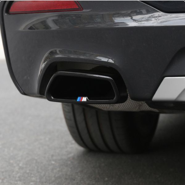Накладки на выхлоп для BMW X5 G05, X6 G06, X7 G07 2018- Черный глянец M-Paket 522496 фото