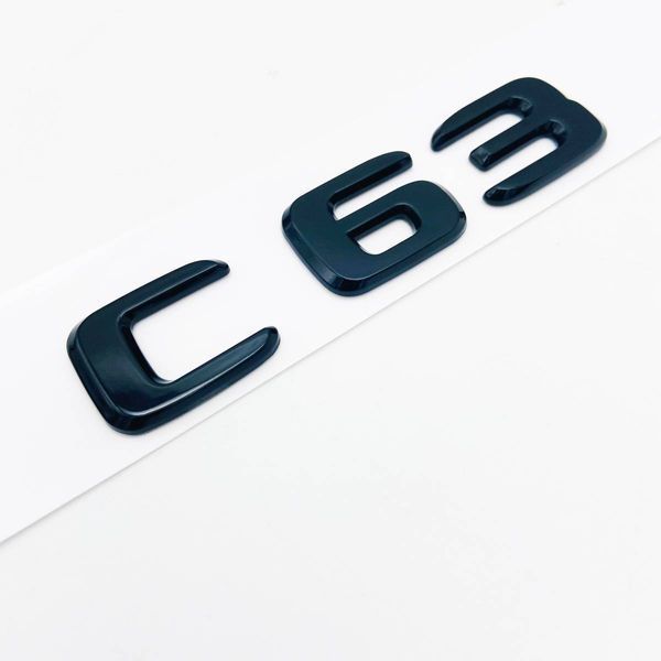 Автологотип шильдик эмблема надпись Mercedes C63 Black черный глянец 418350 фото