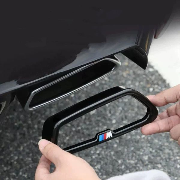 Накладки на выхлоп для BMW X5 G05, X6 G06, X7 G07 2018- Черный глянец M-Paket 522496 фото