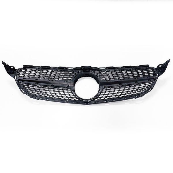 Решетка радиатора на Mercedes C-class W205 2014-2018 стиль Diamond Black под камеру 522622 фото