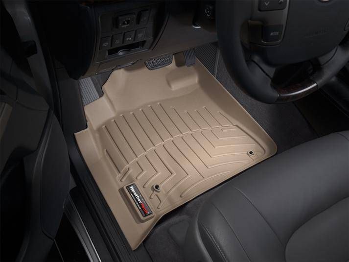 3D коврики для Toyota Land Cruiser 200, Lexus LX 570 2007-2012 бежевые передние WeatherTech 451571 46840 фото